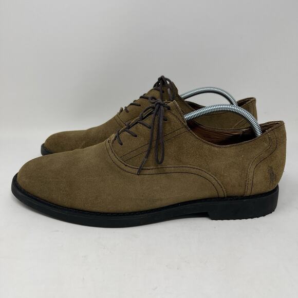 Polo Ralph Lauren Westford Oiled Suede Leather Shoes Tan Oxfords Men’s Size 12‎ main image 10